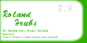 roland hrubi business card